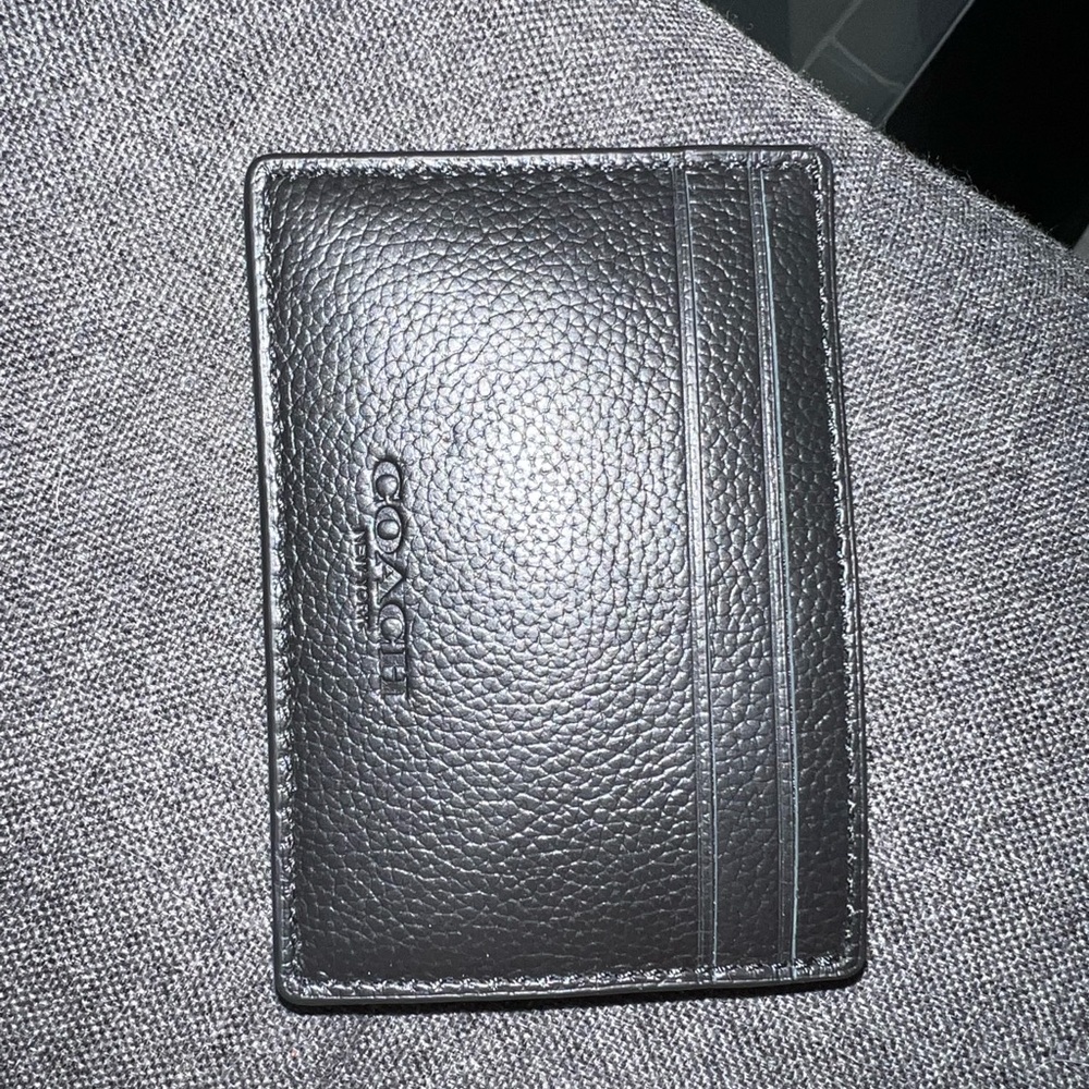 Coach card holder with money clip